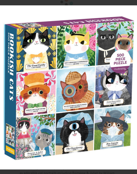Bookish Cats: 500-Piece Puzzle