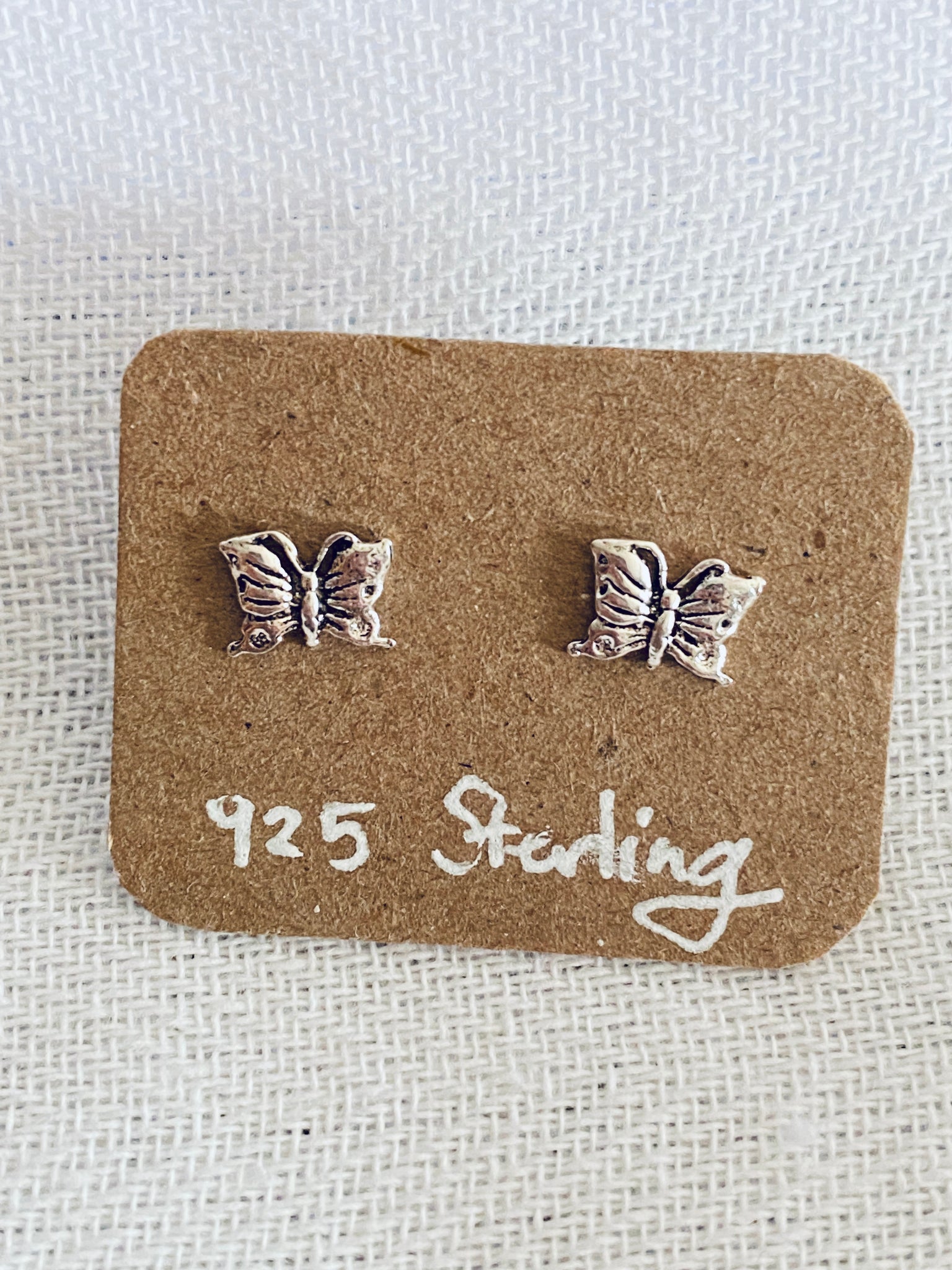 Butterfly  925 Sterling Silver Stud Earrings