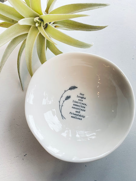 Porcelain Trinket Bowl w/ Illustration