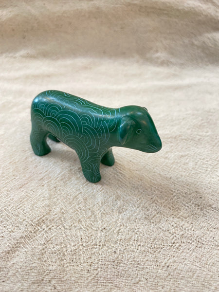 Handmade Soapstone Dogs /Hand Carved Miniature Figurines/Sculptures