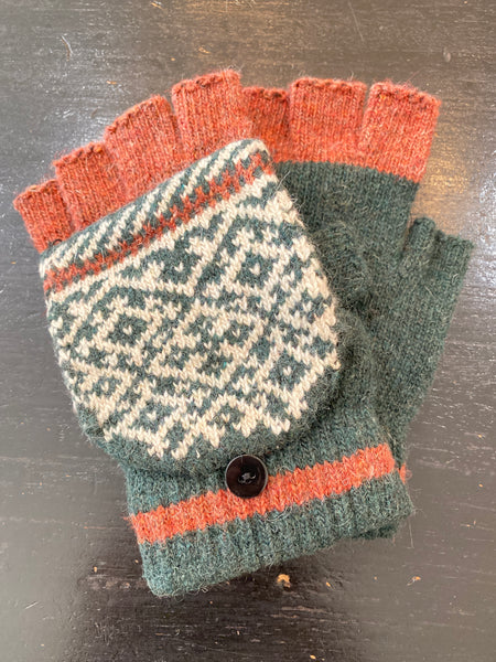 Flip Top Fingerless Gloves, Fingerless Mittens