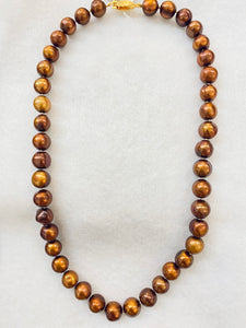 Classic Freshwater Brown Pearl Necklace