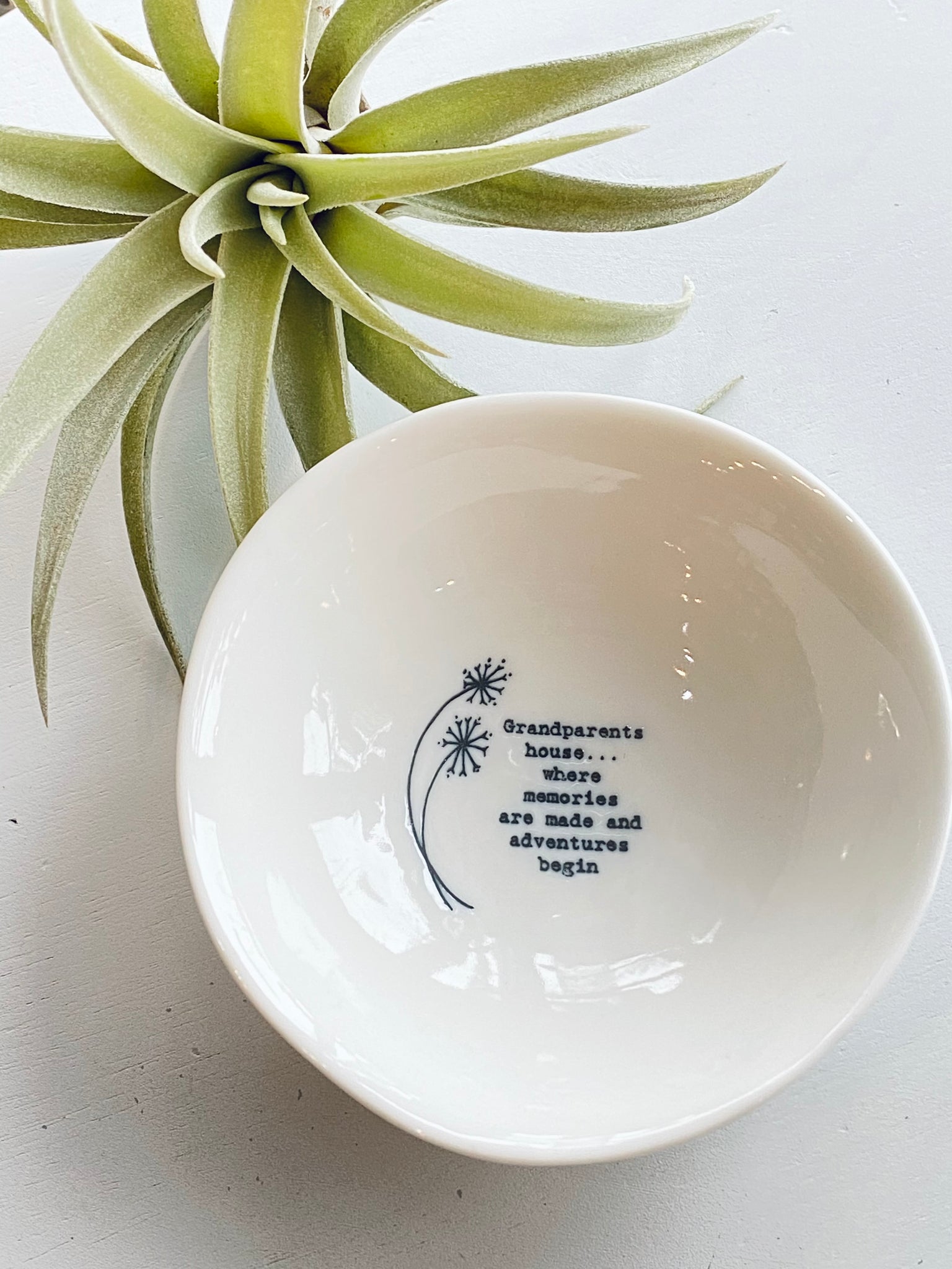 Porcelain Trinket Bowl w/ Illustration