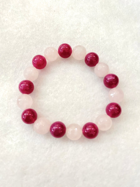 Rose Quartz/ Pink Jade Bracelet