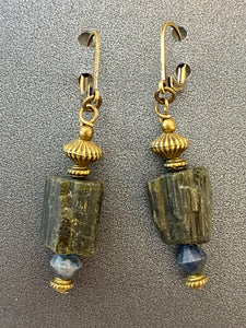 Hand Wired Tourmaline Dangle Earrings Made in PDX
