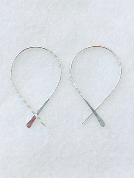 Handmade Modern Sterling Silver Loop Earrings