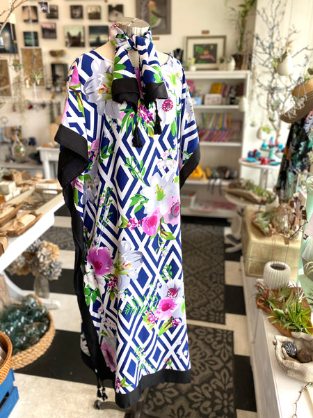 Beautiful Tropical Garden Maxi Kaftan Dress