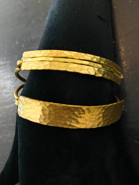 Gold Bangle Cuff Bracelet handmade in USA