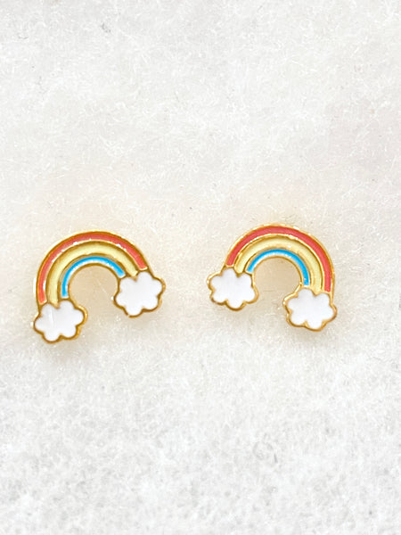 Cloud Rainbow Stud Earrings