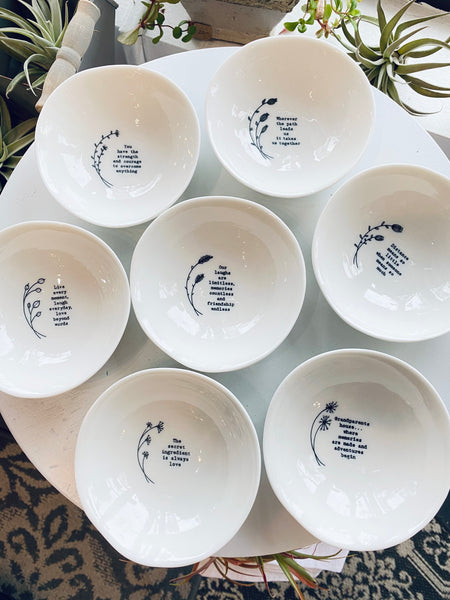 Porcelain Trinket Bowl w/ Illustration