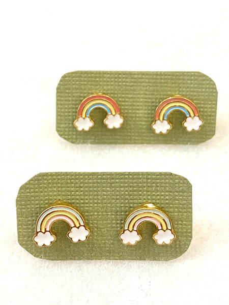 Cloud Rainbow Stud Earrings