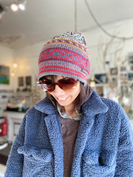 Hand Knited Artsy Artesania Alpaca Wool Beanie Hat
