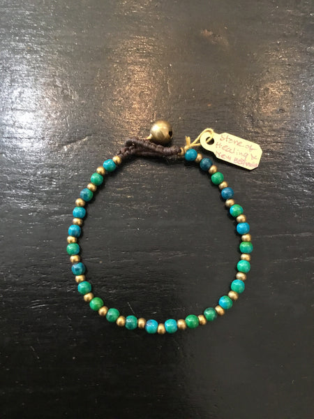 Handmade semi precious stones bracelet