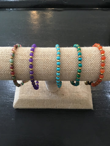 Handmade semi precious stones bracelet